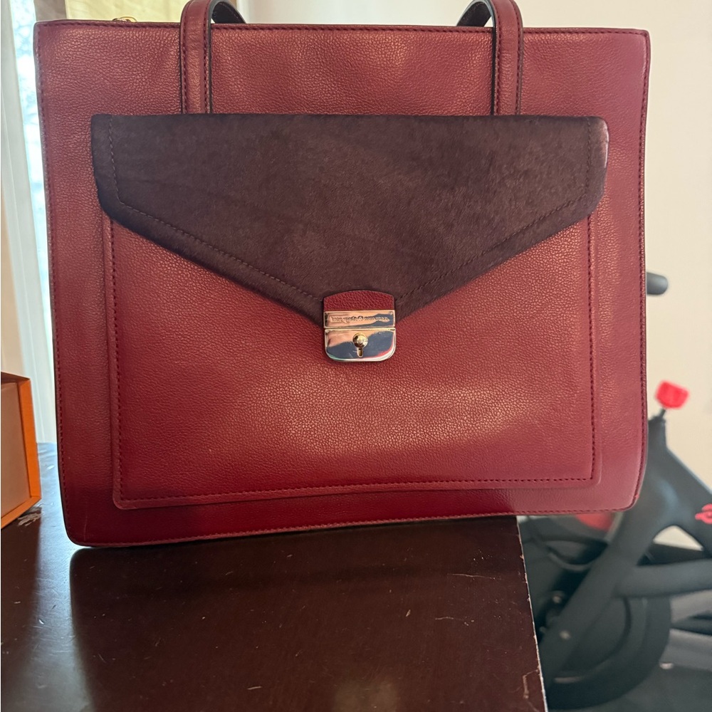 Kate Spade Burgundy and Deep Purple Shoulder Bag
